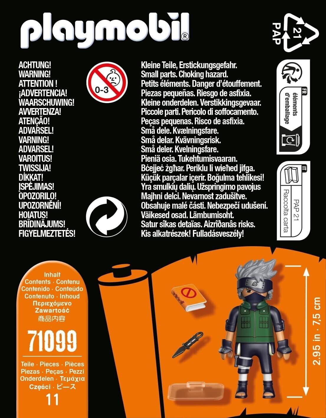 PLAYMOBIL NARUTO SHIPPUDEN KAKASHI 71099 5-99 KNIFE BOOK FIGURE TOY MOVIE SERIES