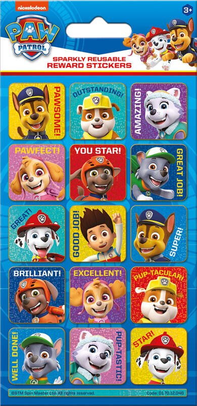 Paw Patrol Reward Chart Stickers Reusable STICKER SETS YOU CHOOSE GREAT PRICE