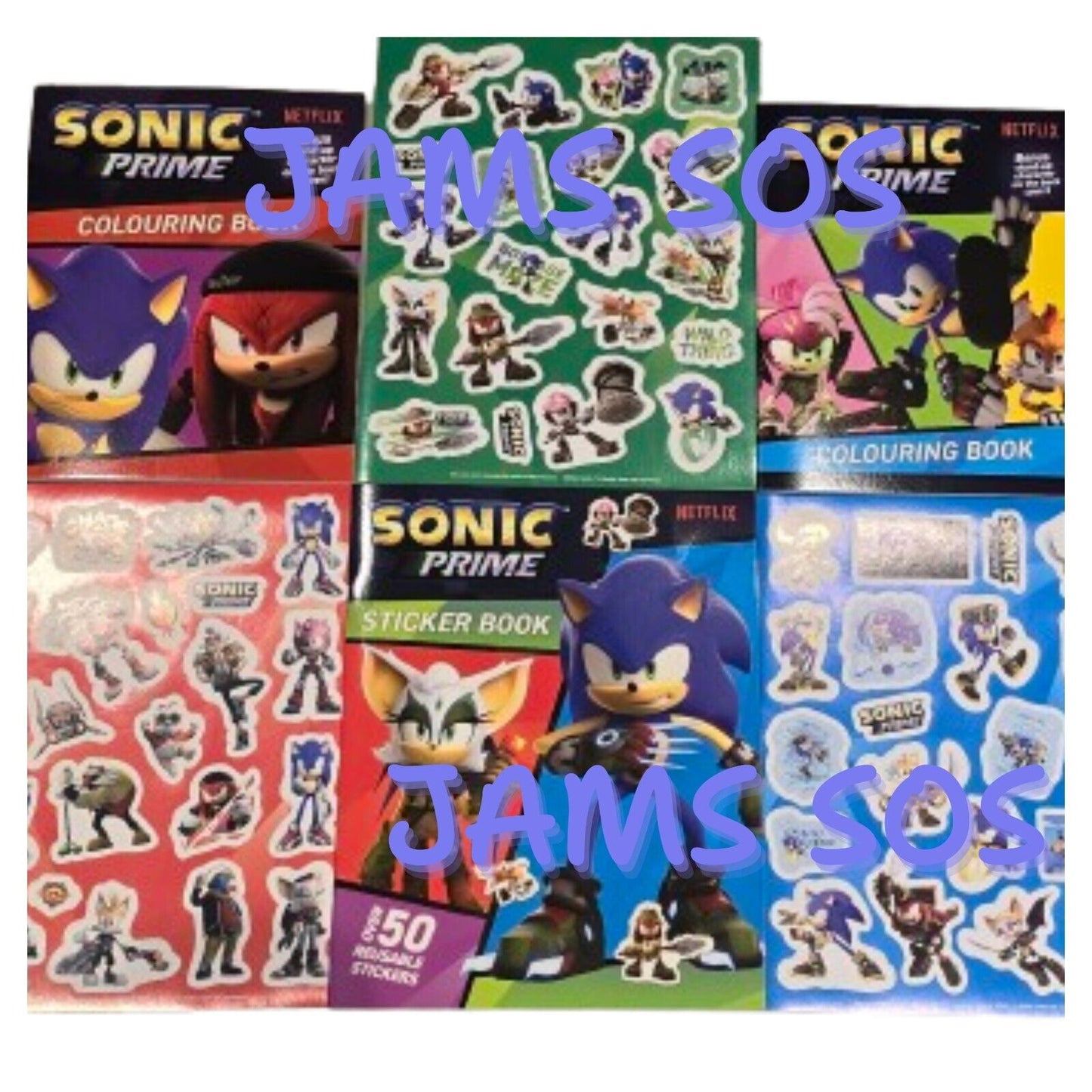 SONIC PRIME Activity Pack STICKERS COLOURING KIDS EDUCATIONAL SHADOW TAILS RUSTY