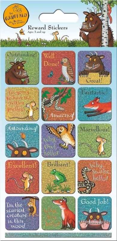 The Gruffalo Fun Stickers REWARD CHART PARTY SCENE SET FOIL JULIA DONALDSON