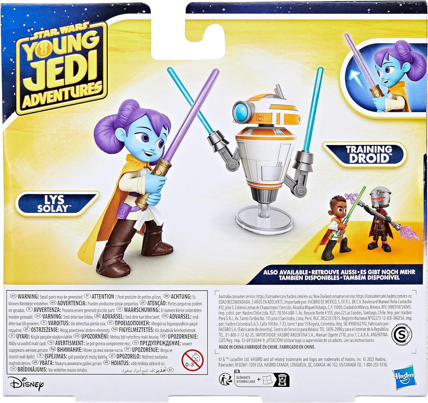 Star Wars Pop-Up Lightsaber Duel Lys Solay & Training Droid Action Figure DISNEY