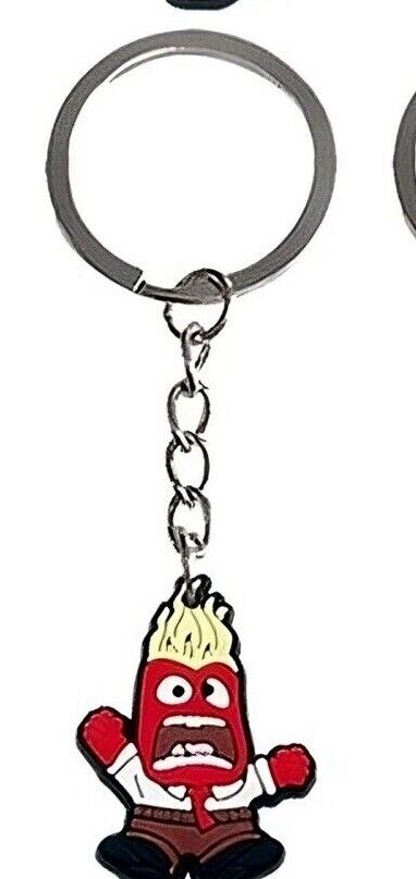 INSIDE OUT 2 Keyring BagTag Dangle Keychain ANXIETY ENVY PVC ENNUI NETFLIX