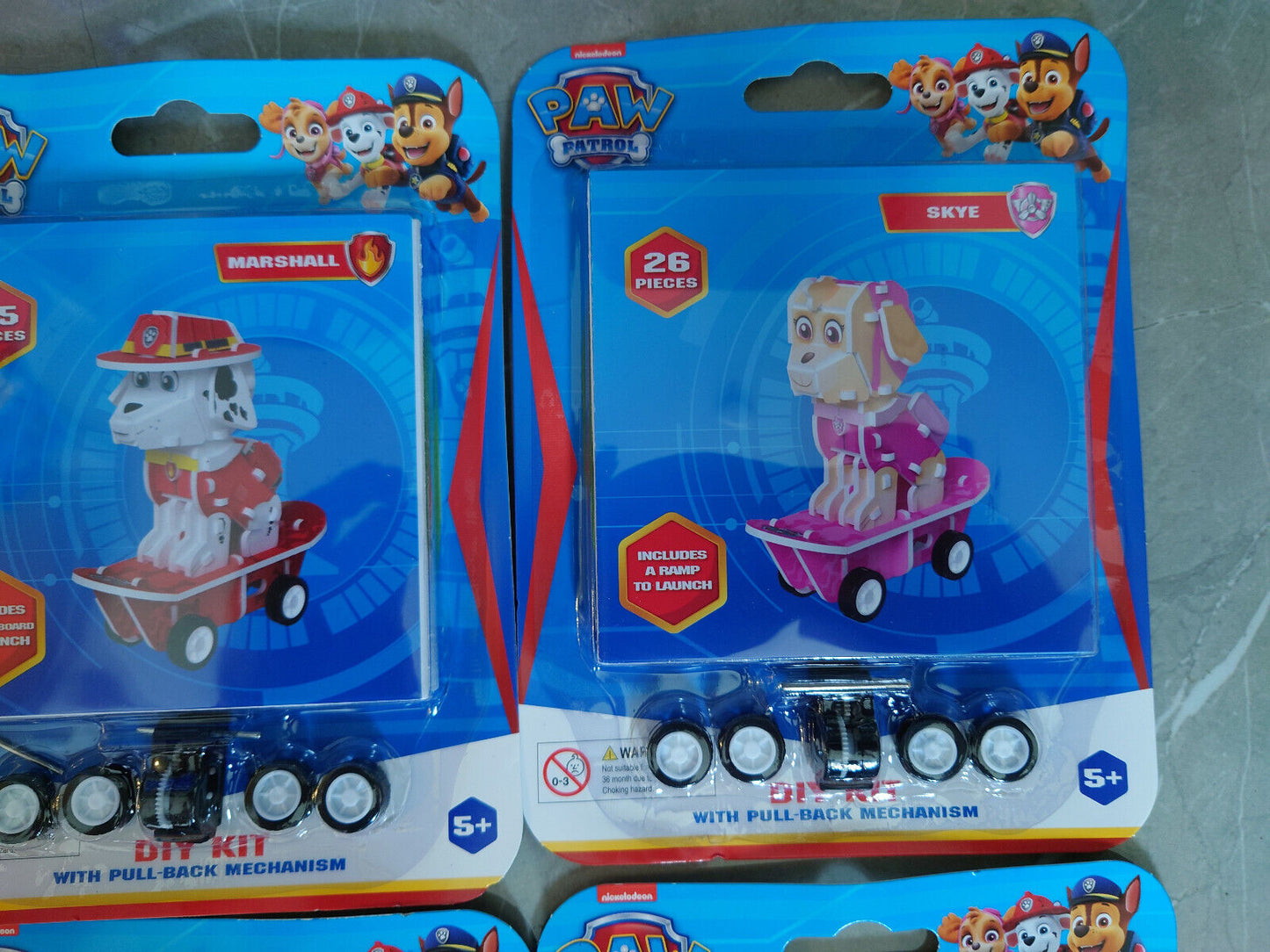 Paw Patrol Skateboard Buildable Figure DIY Kit With Pull-Back Mechanism U CHOOSE