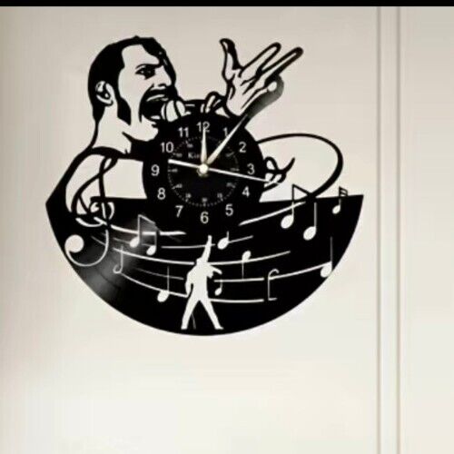 Queen Freddie Mercury LP Vinyl Record Wall Clock Best Decor Music Rock Gifts Art