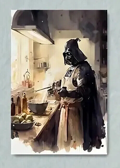 Star wars Canvas Wall Art Movie Poster Print Picture Darth Vader Cooking