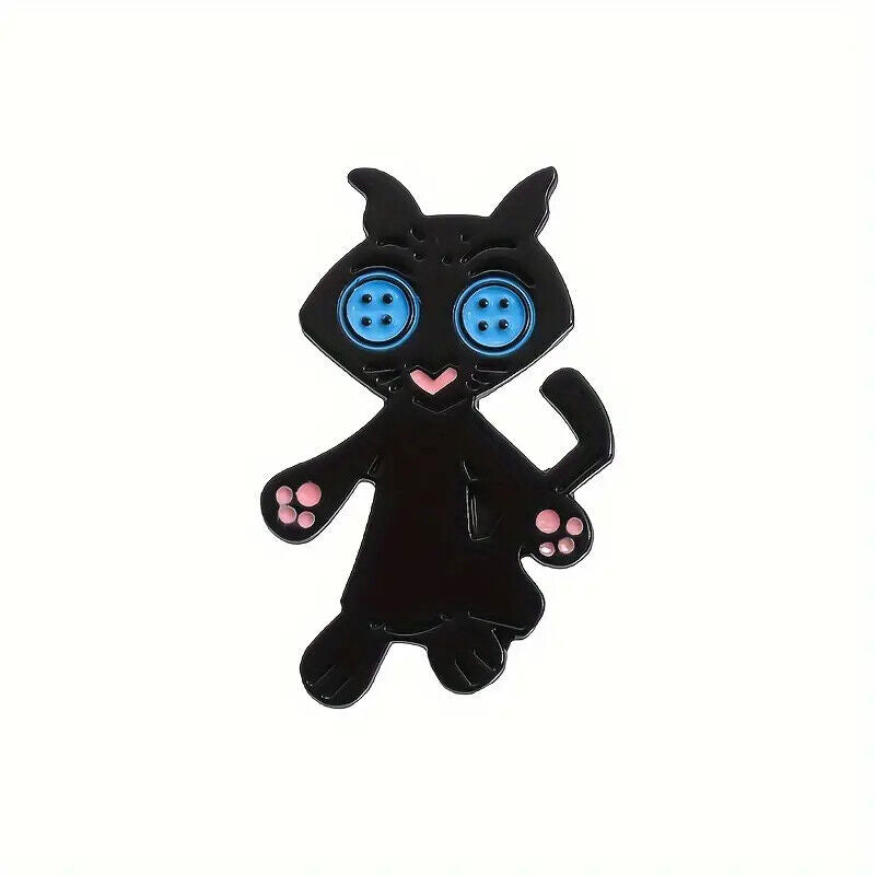 Coraline Doll Pin Enamel Metal Badge Lapel Button Cult Movie FAMILY