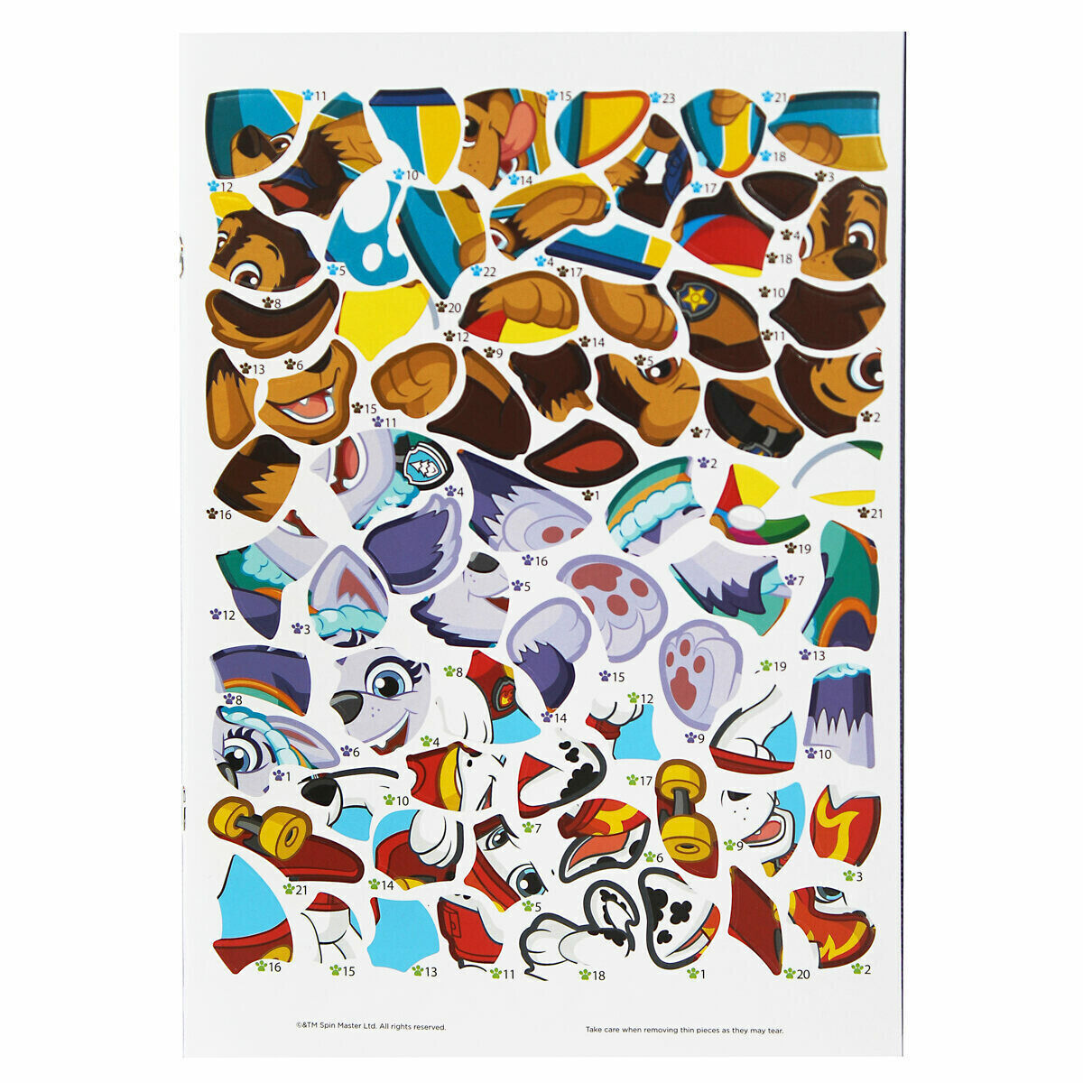 Paw Patrol Sticker by Numbers Book Kids Creative Activity Toy Learning Skye