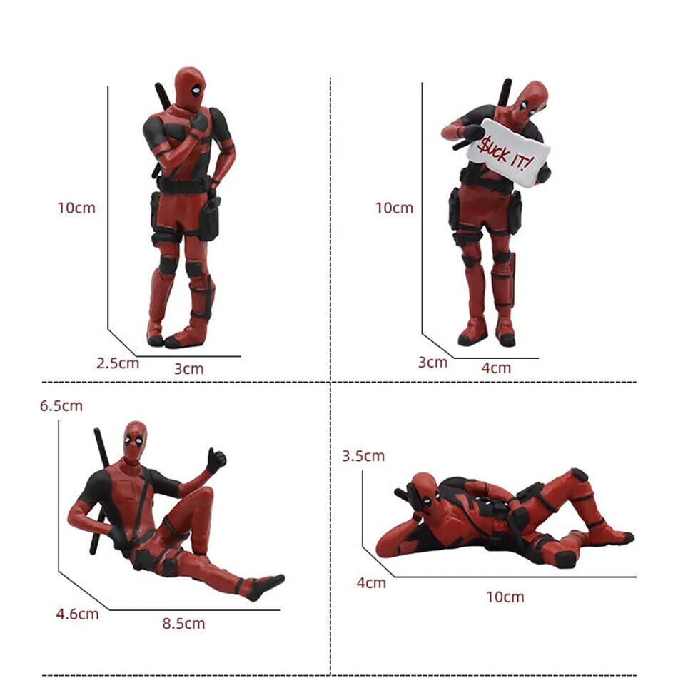 Sitting Mini Deadpool Action Figure Toy Topper Car Interior Decoration MOVIE