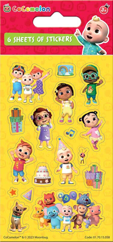 CoCoMelon Reward Chart with 56 Stickers & 6 SHEET SET YOU CHOOSE