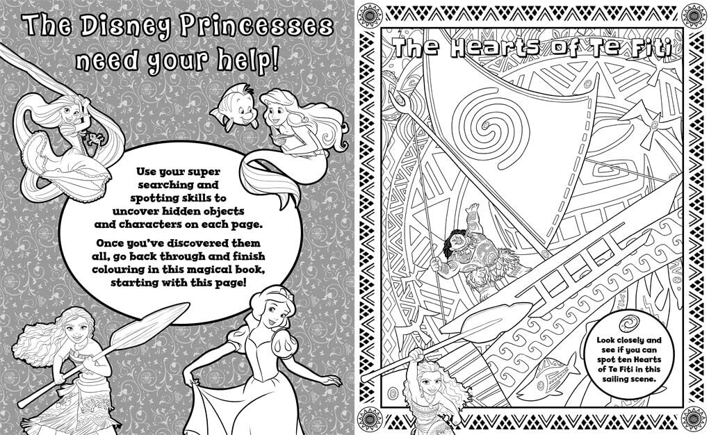 DISNEY PRINCESS COLOURING BOOK SEARCH & FIND ACTIVITY BOOK FOR GIRLS CHILDREN