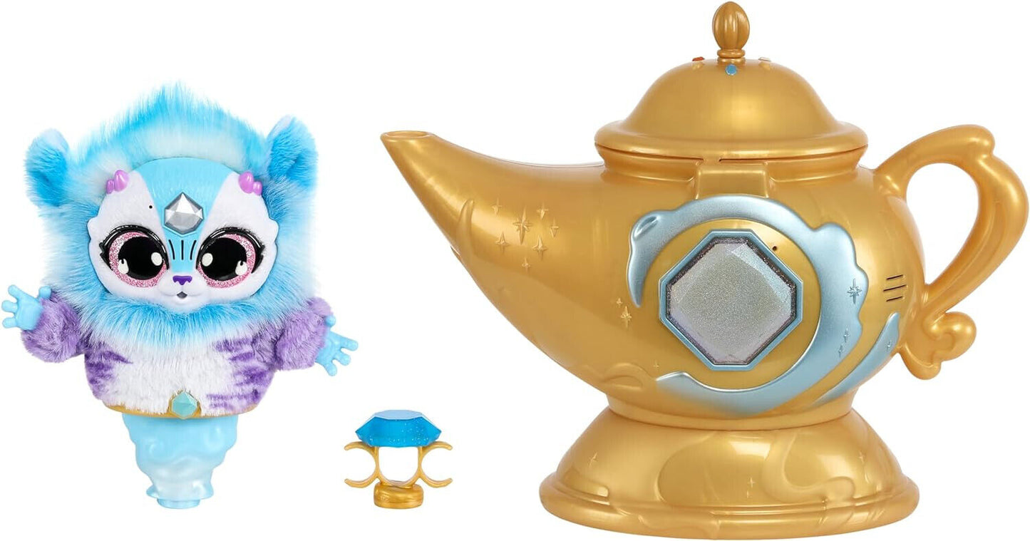 Magic Mixies Magic Genie Lamp with Interactive 8 inch BLUE Plush Toy & 60+ Sound