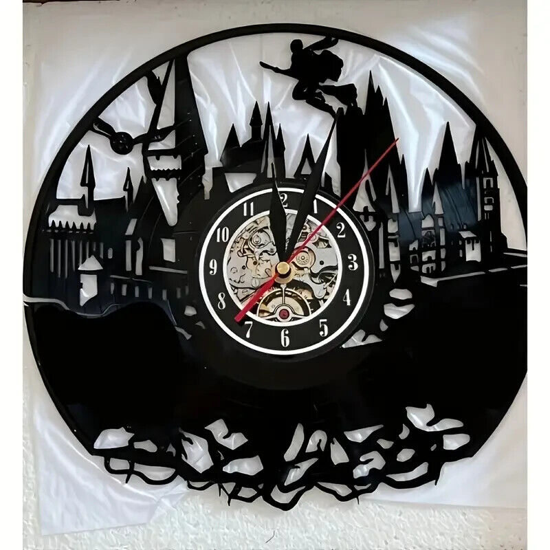 Harry Potter Vinyl Wall Clock Gift Art Hogwarts SNITCH HOGWARTS MOVIE MAGICLAND