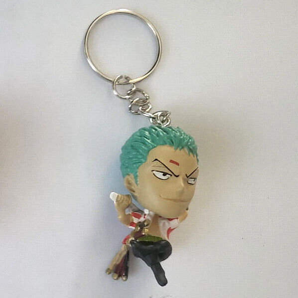 Anime One Piece LUFFY PVC Keyring Keychain Figure Model Pendant 🇬🇧 WANTED