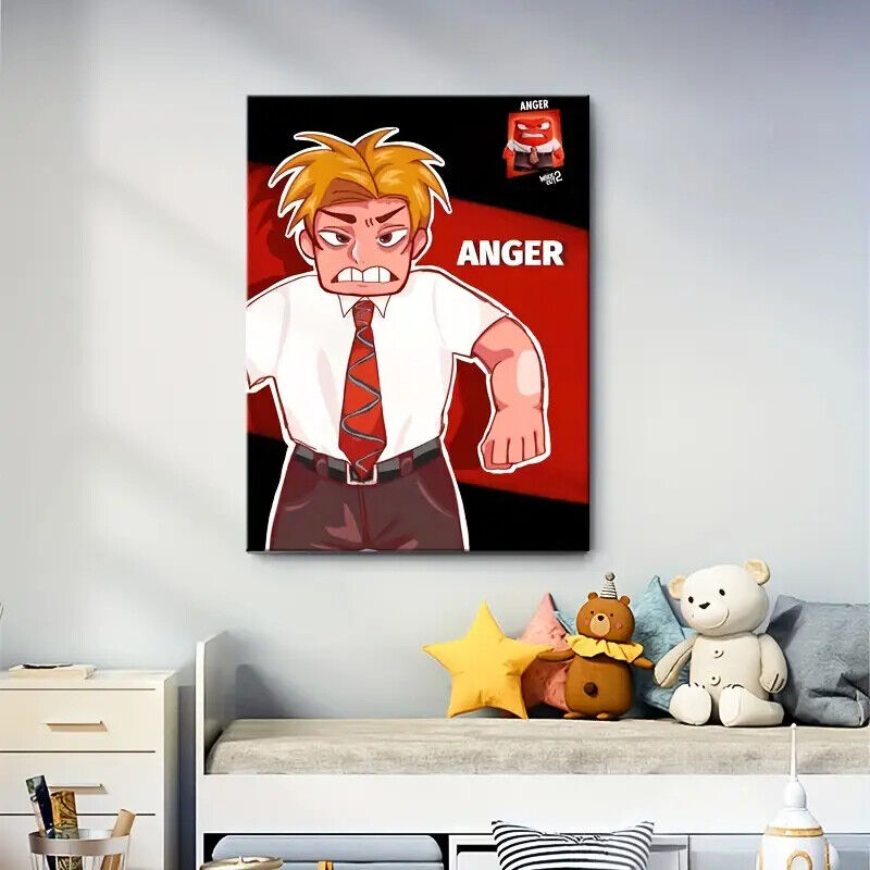 Inside Out 2 Poster HUMAN Maxi Wall Art Movie Prints Animated Films CANVAS