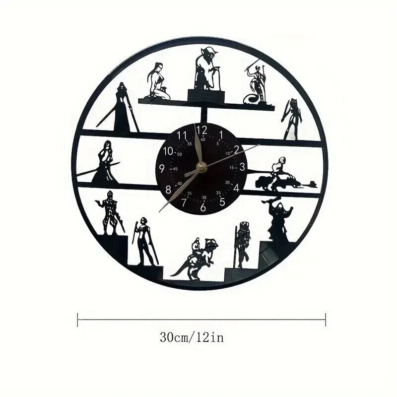 Star Wars Vinyl Clock Darth Vader Wall Art Best Yoda Gift Record Decor Death