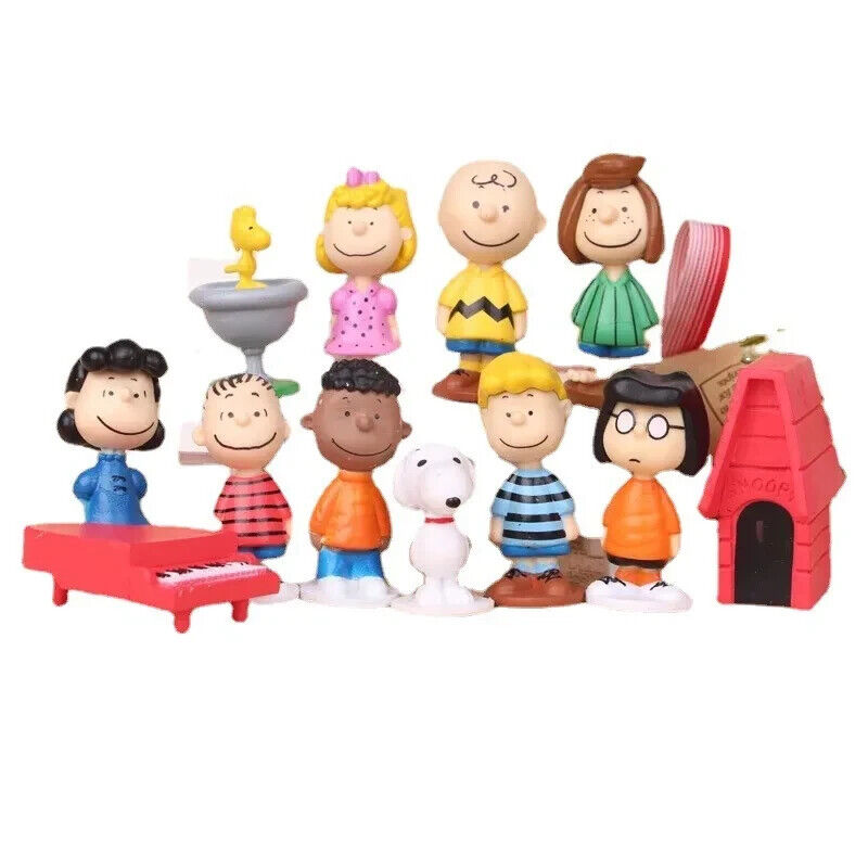 Peanuts Snoopy Cake Topper Toys Figures Kids Birthday baking Decoration Party