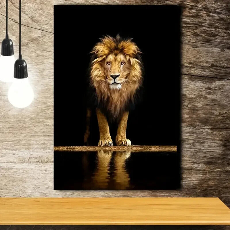 LARGE Golden Lion Canvas Print Unframed Stunning Picture Wall Art KING MUFASA