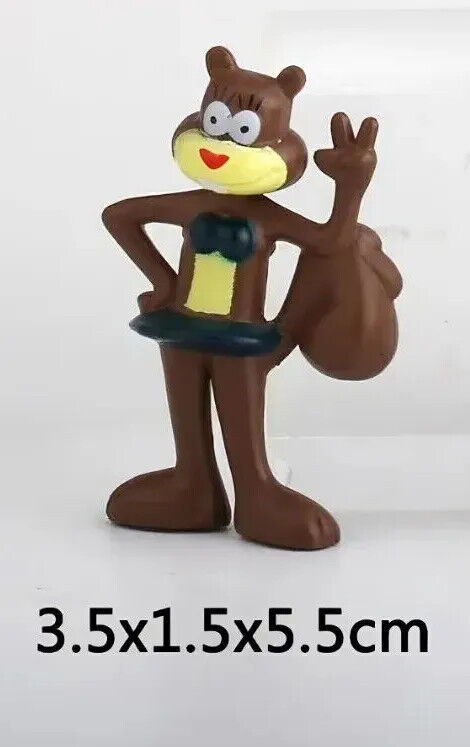 Spongebob Squarepants FIGURES SET SQUIDWARD KRABS NETFLIX TOY SANDY CHEEKS CHOOS