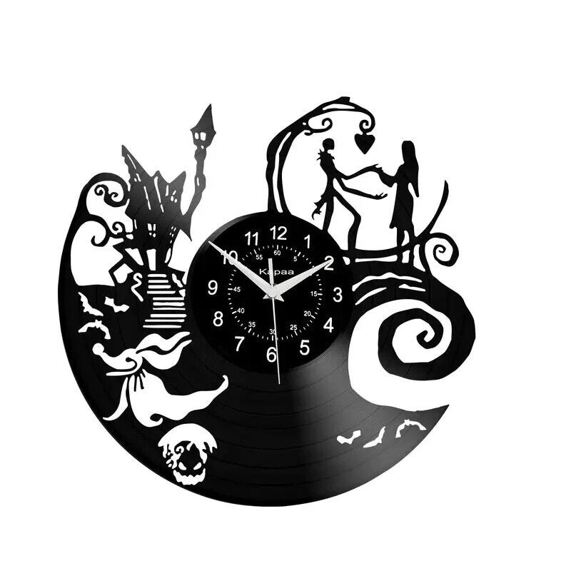 Jack Skellington Nightmare Before Christmas Vinyl Wall Clock pumpkin 2 xmas