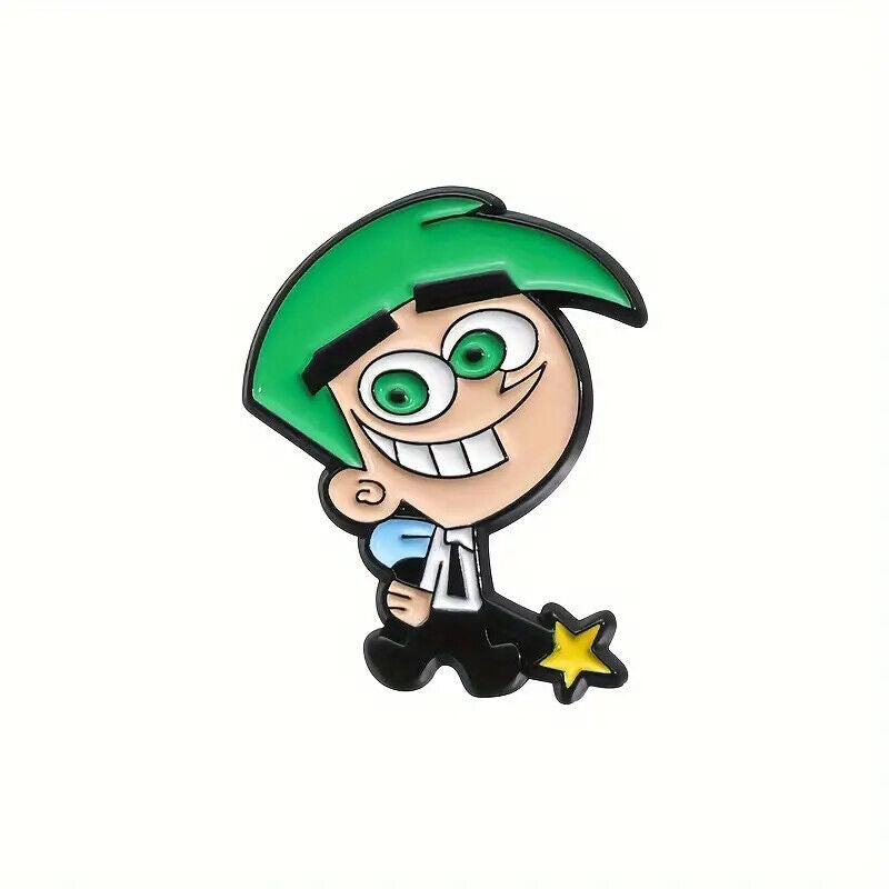 FAIRLY ODD PARENTS Metal Enamel Pin Badge Adult Teen TV SHOW CARTOON NICKELODEON