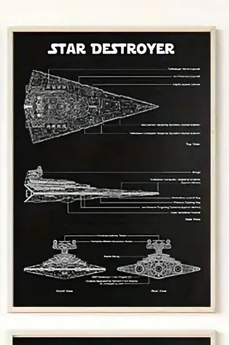 Star WARS Canvas Wall Art Movie Poster Print DISNEY DEATH STAR FALCON DESTROYER
