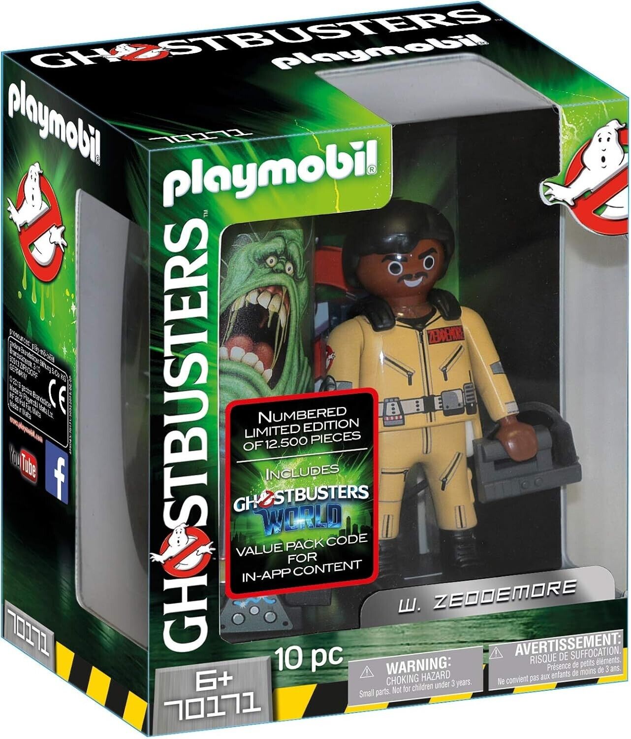 Playmobil Ghostbusters Collectors Edition WINSTON Zeddemore Figure 70171 MOVIE