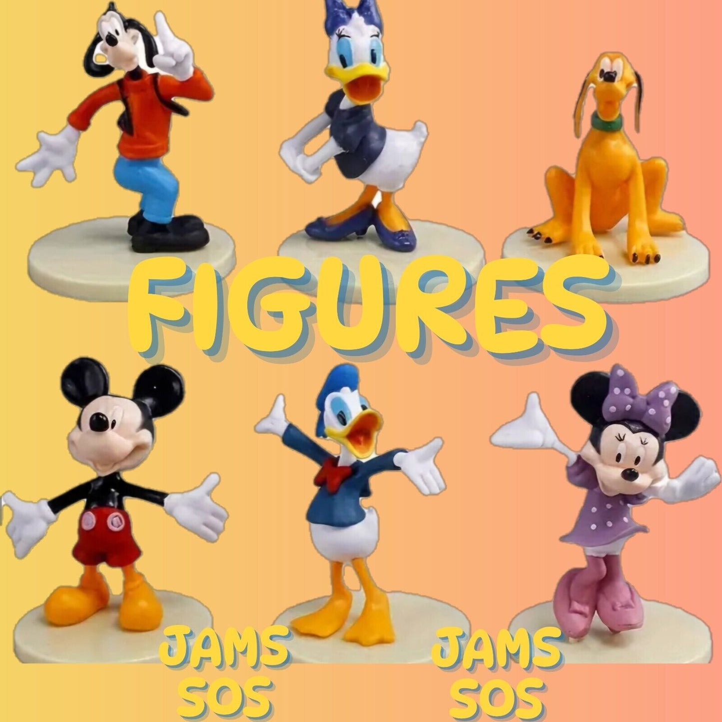 Mickey Mouse Clubhouse action Figure Set Minnie Toy Cake Topper Donald Pluto