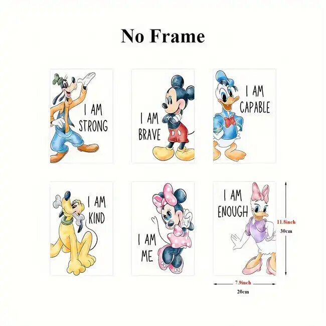 DISNEY CLUB Canvas Wall Art Movie Poster Print Picture MINNIE MICKEY MOUSE PLUTO