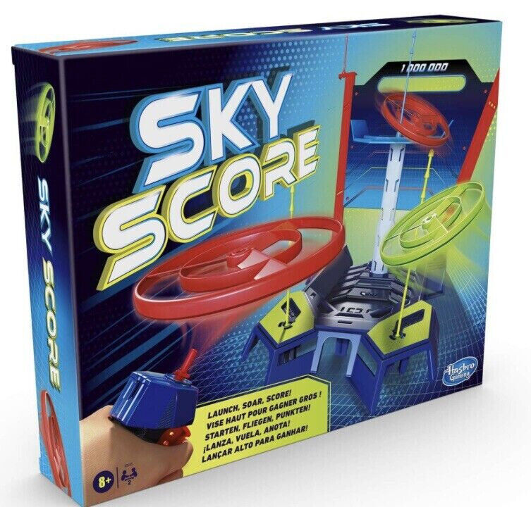 Sky Score Disc Launching Game HASBRO scoring zones FAMILY MAN CAVE GAME KIDS