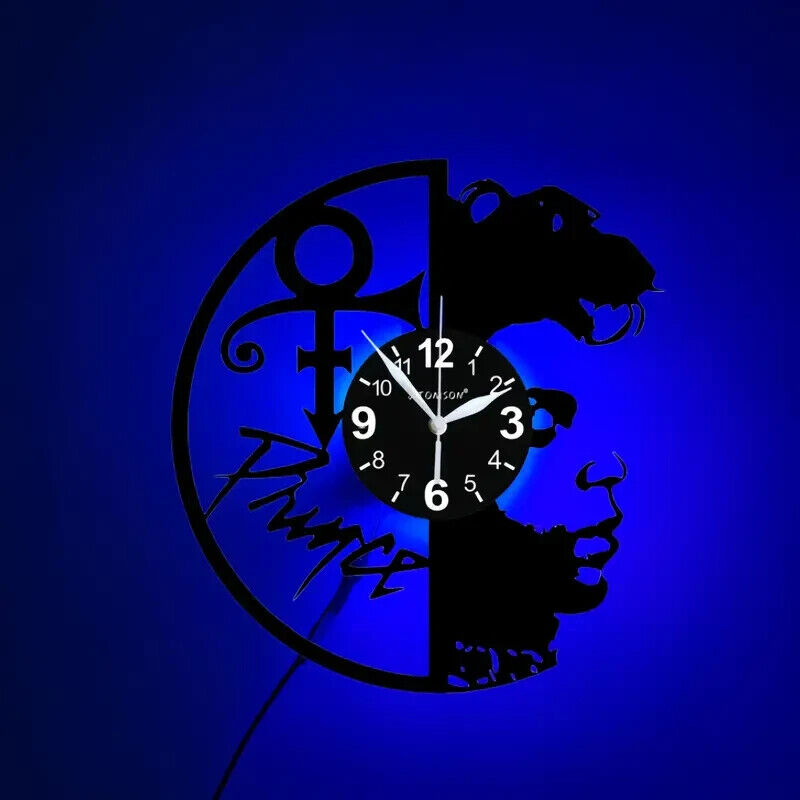 Prince Singer Vinyl Wall Clock Gift British Holiday Art Home Room Music Record