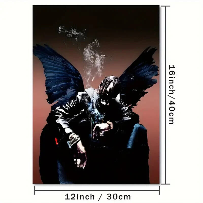 GANGSTA RAP HIP HOP Modern Wall Print Canvas Picture Poster SMOKIN' CHILLING