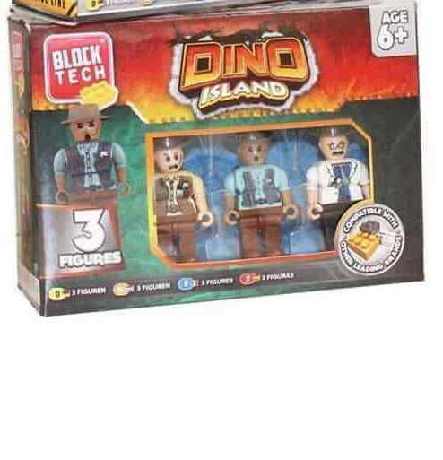 Block Tech 3 Figure Pack SPACE POLICE CONSTRUCTION CREW DINO ISLAND FARMYARD GLA