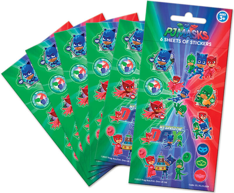 Pj Masks Party Stickers reusable spaf Stickers Official licensed product PJMASKS