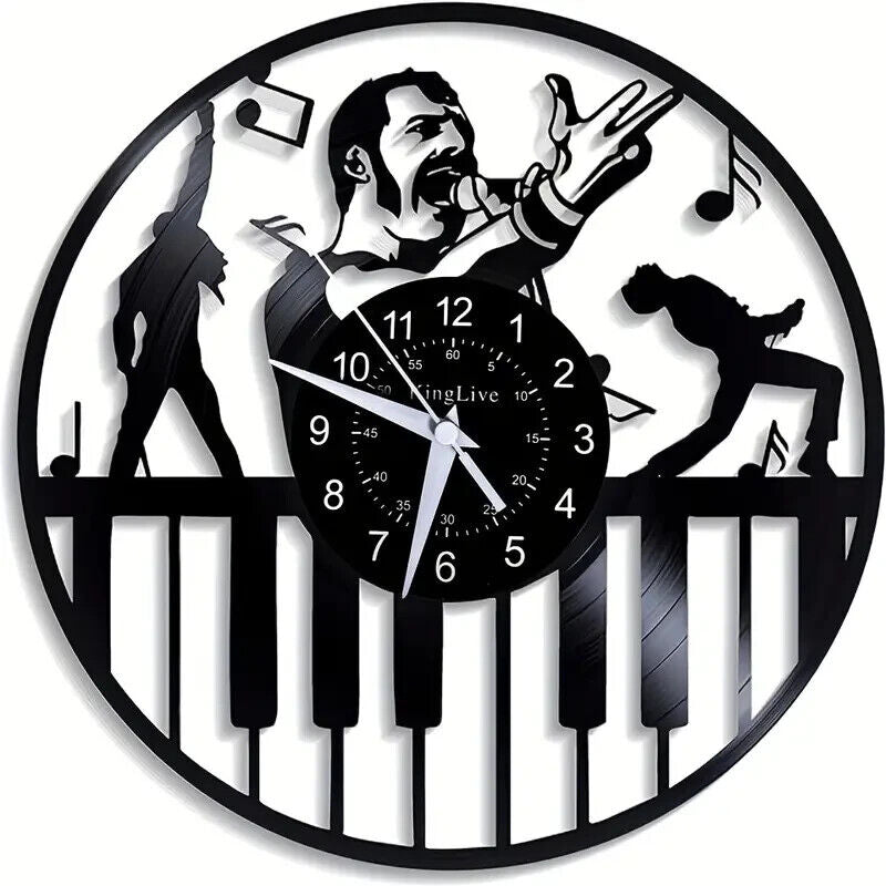 Queen Freddie Mercury LP Vinyl Record Wall Clock Best Decor Music Rock Gifts Art