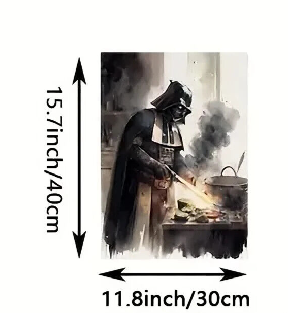 Star wars Canvas Wall Art Movie Poster Print Picture Darth Vader Cooking