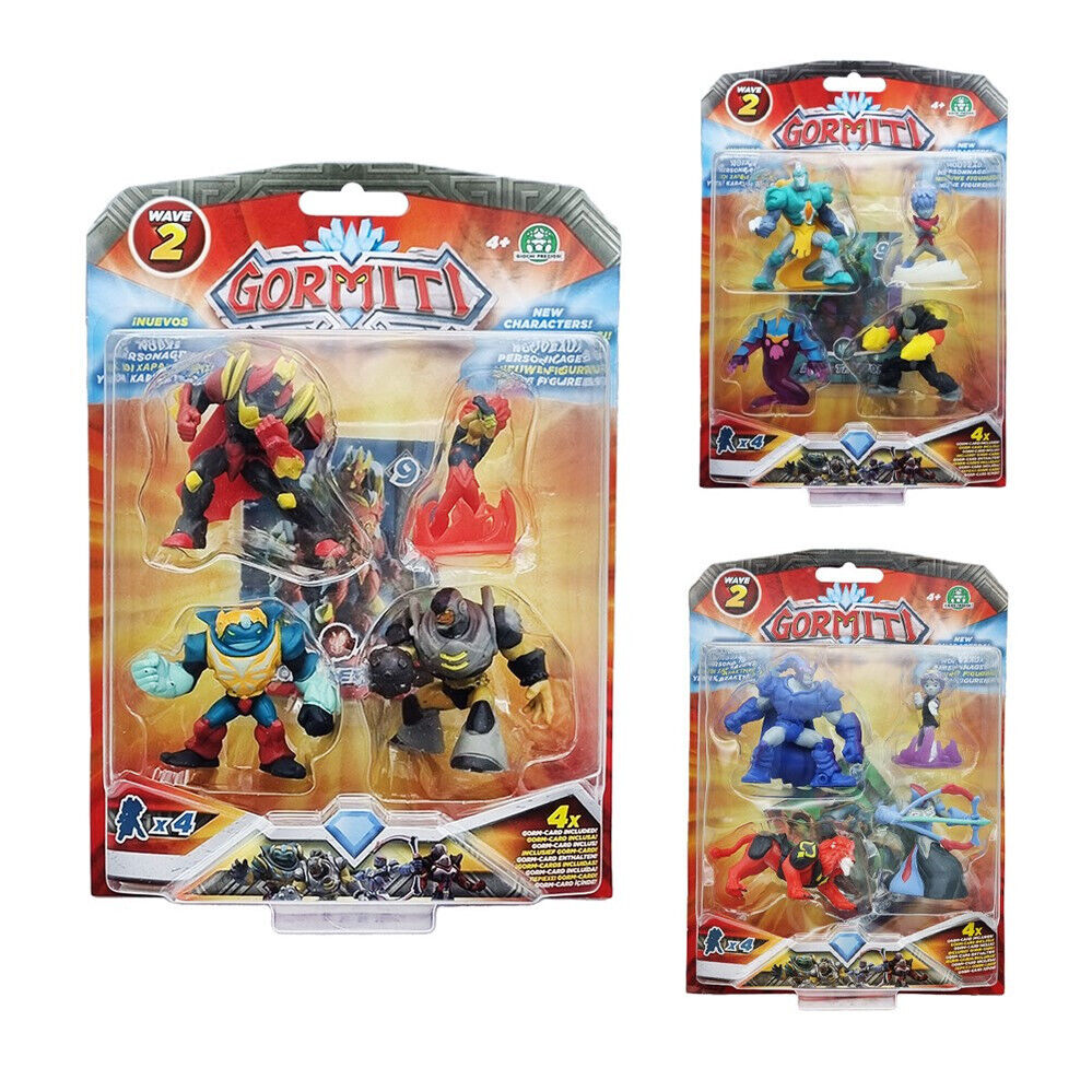 Gormiti Deluxe Articulated Mini 4" Action Figures - 4 Pack CHOOSE YOUR SET