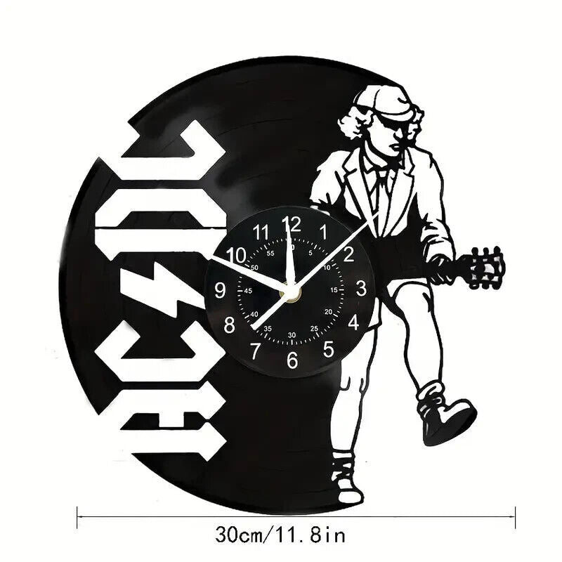 Vinyl ACDC Record Wall Art Clock Band british rock 12 Inch LP collectible ROCK