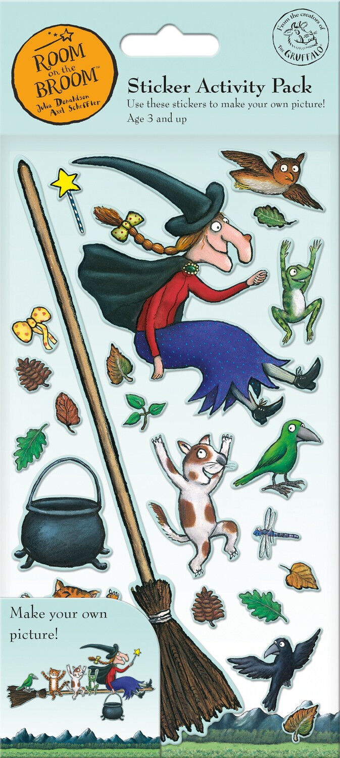 ROOM ON THE BROOM Julia Donaldson STICKERS FOIL REWARD SPARKLY ACTIVITY PACK