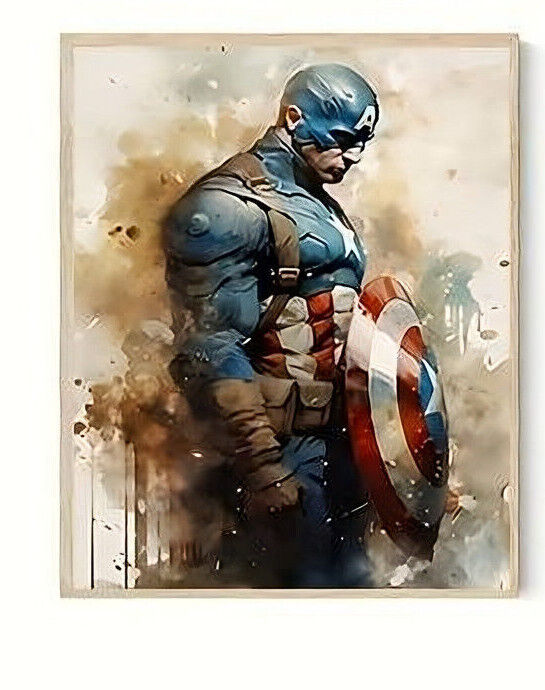 Marvel Avengers DC Movie CANVAS PRINT SPIDERMAN IRON MAN THOR HULK BLACK PANTHER