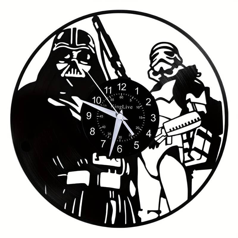 Star Wars Vinyl Clock Darth Vader Wall Art Best Yoda Gift Record Decor Death R2