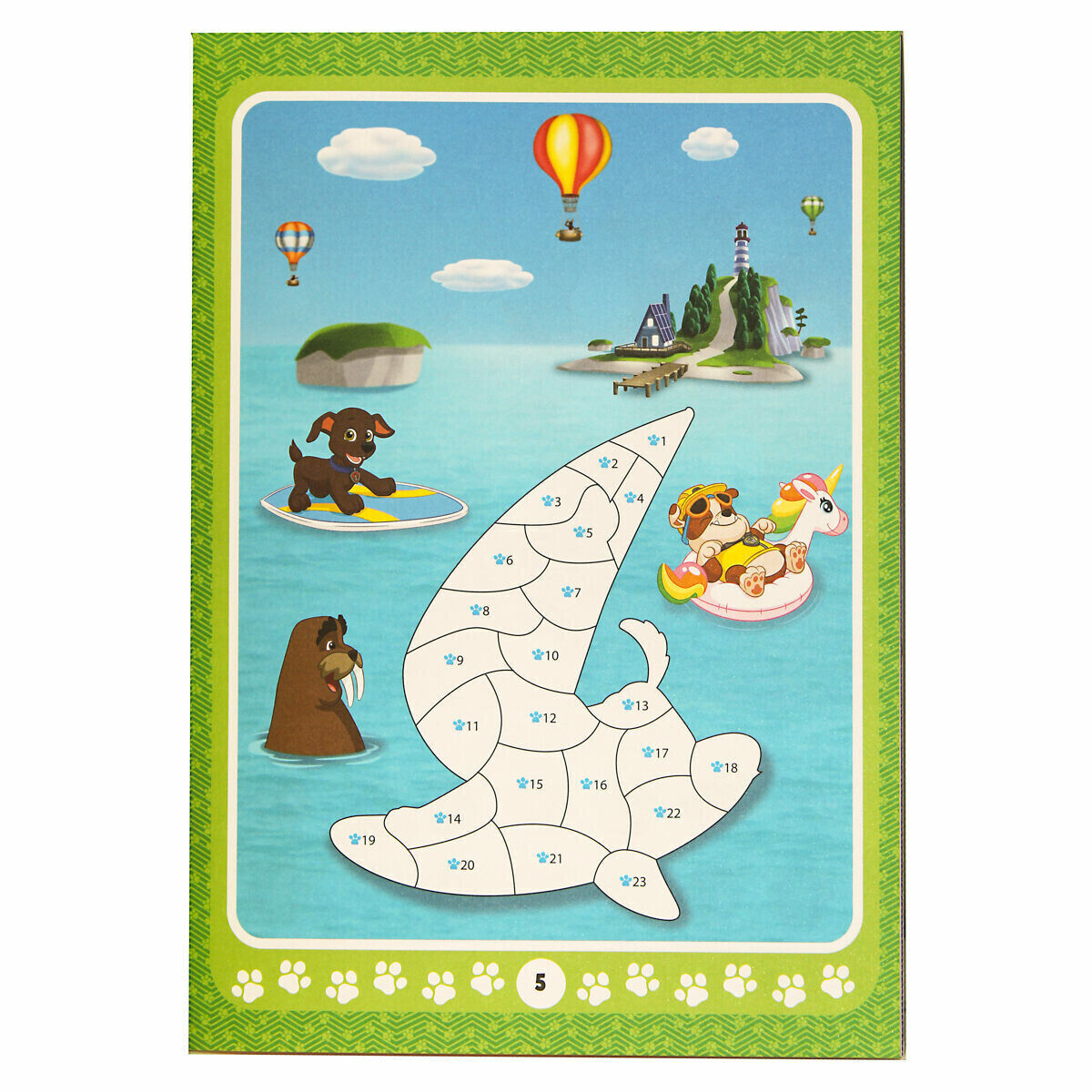 Paw Patrol Sticker by Numbers Book Kids Creative Activity Toy Learning Skye