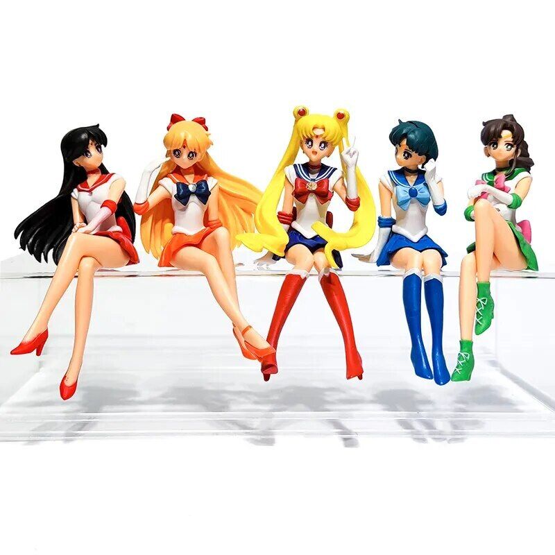 Sailor Moon Anime Venus Mercury Jupiter Mars Water Ice Sitting Figure Toys