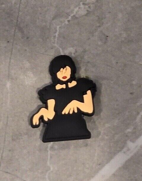 WEDNESDAY ADDAMS FAMILY Croc Charms Clog Shoe TV Movies Film Character Jibbit