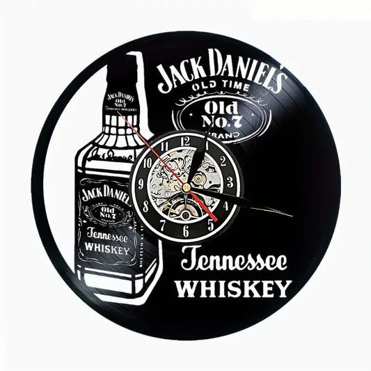 JACK DANIELS TENNESSEE WHISKEY Vinyl Record Wall Clock Gift GUITAR MUSIC ROCK