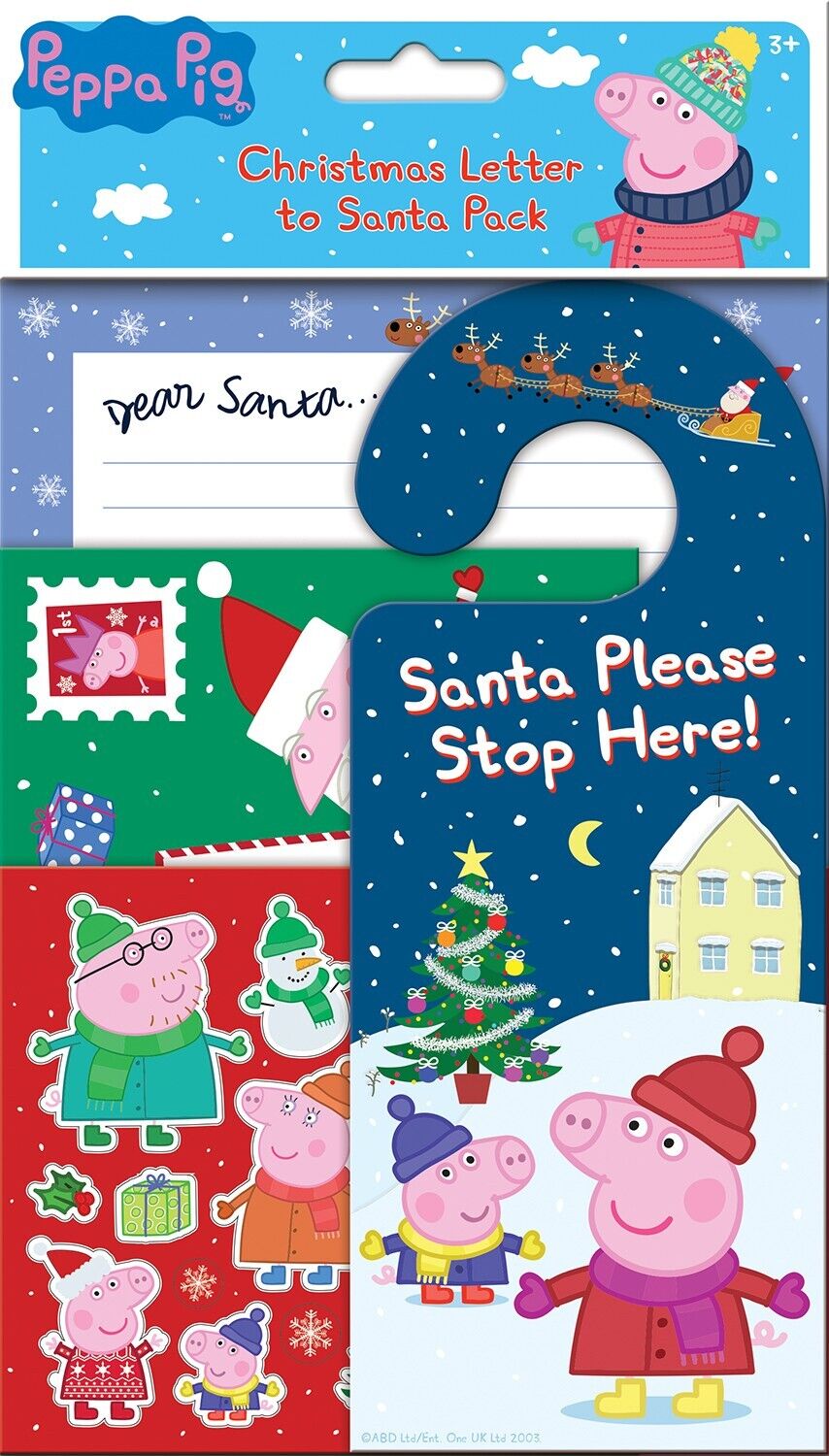 Peppa Pig Christmas Letter to Santa and Gift Labels Xmas George Hanger
