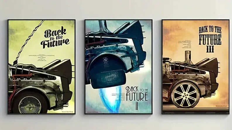 BACK TO THE FUTURE PART 1 2 3 CANVAS Film Movie Art Wall PRINT Actor COMIC RETRO