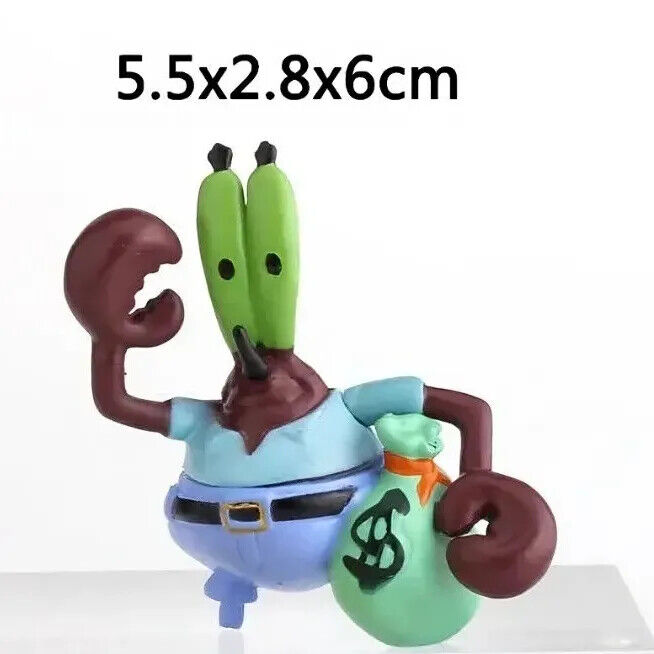 Spongebob Squarepants FIGURES SET SQUIDWARD KRABS NETFLIX TOY SANDY CHEEKS CHOOS