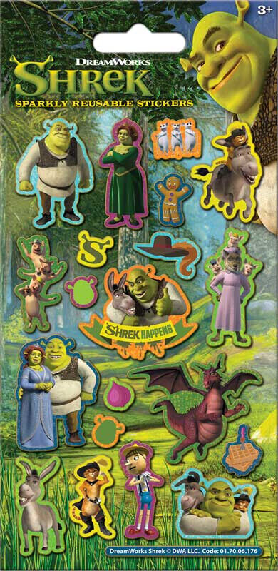 Shrek Foiled & Reward Stickers sheet Official Shrek Licensed Product 20 Stickers