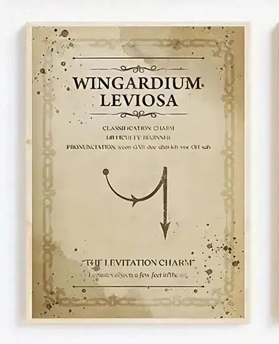 HARRY POTTER SPELLS CANVAS Wall Art Movie Poster Print Picture POTION SPELL