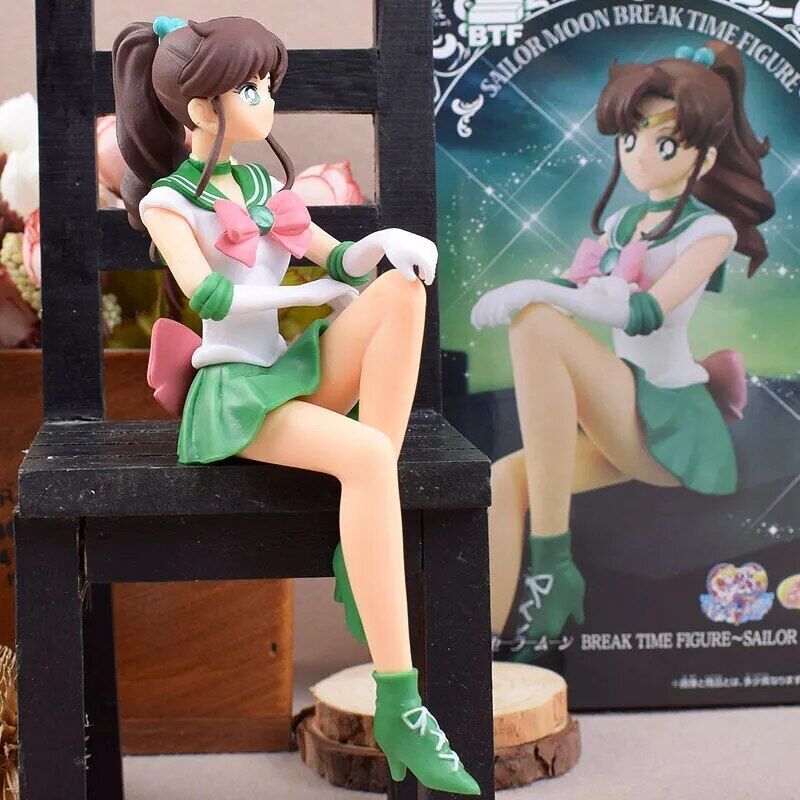 Sailor Moon Anime Venus Mercury Jupiter Mars Water Ice Sitting Figure Toys